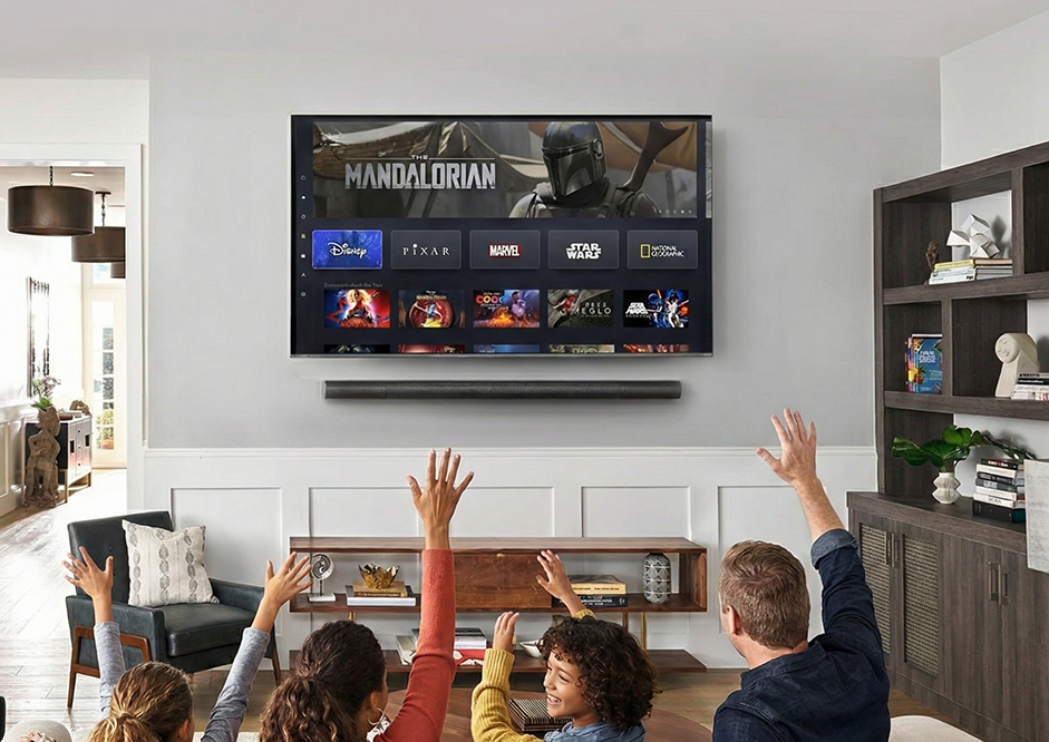 After — clean wall-mounted TV